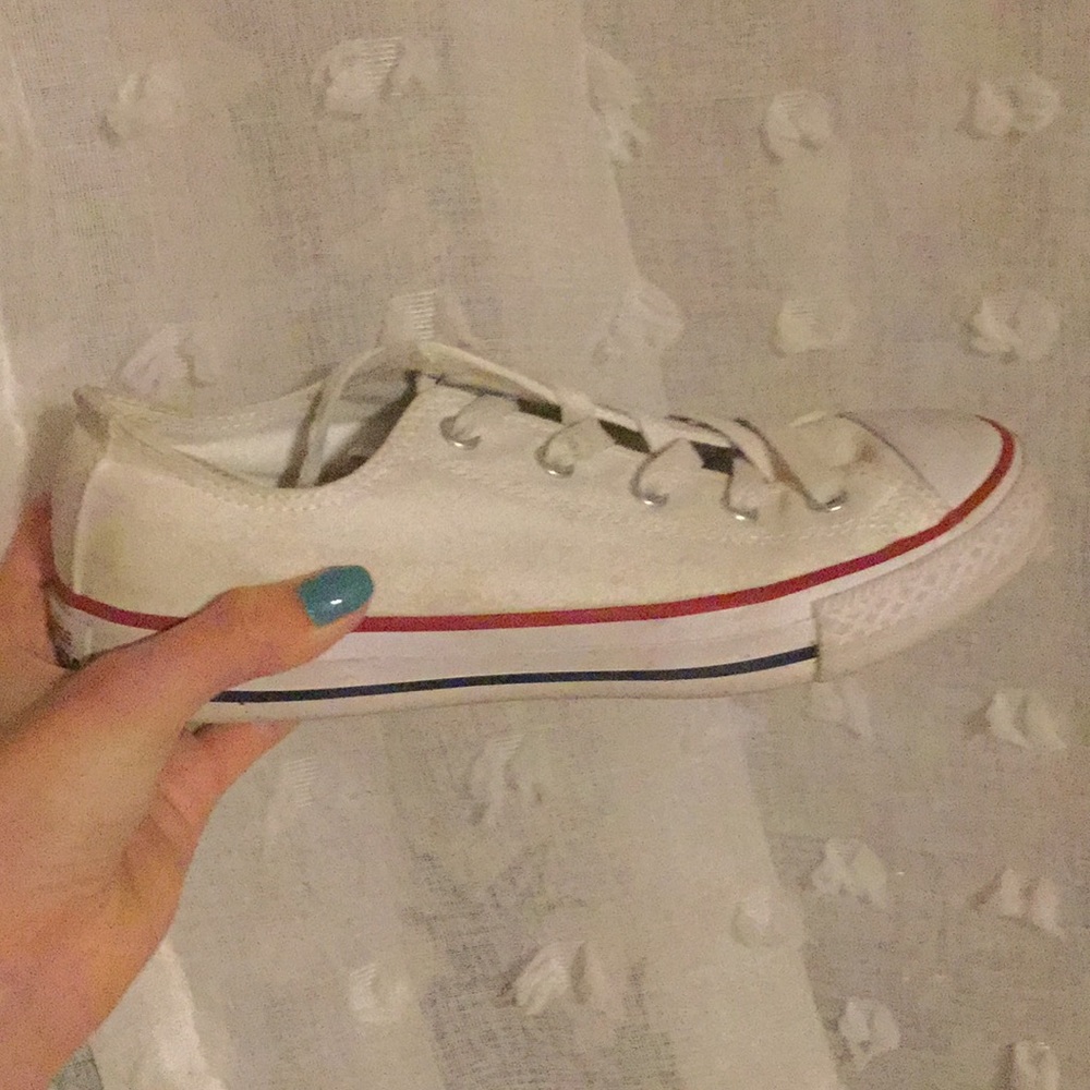 White low-top Converse